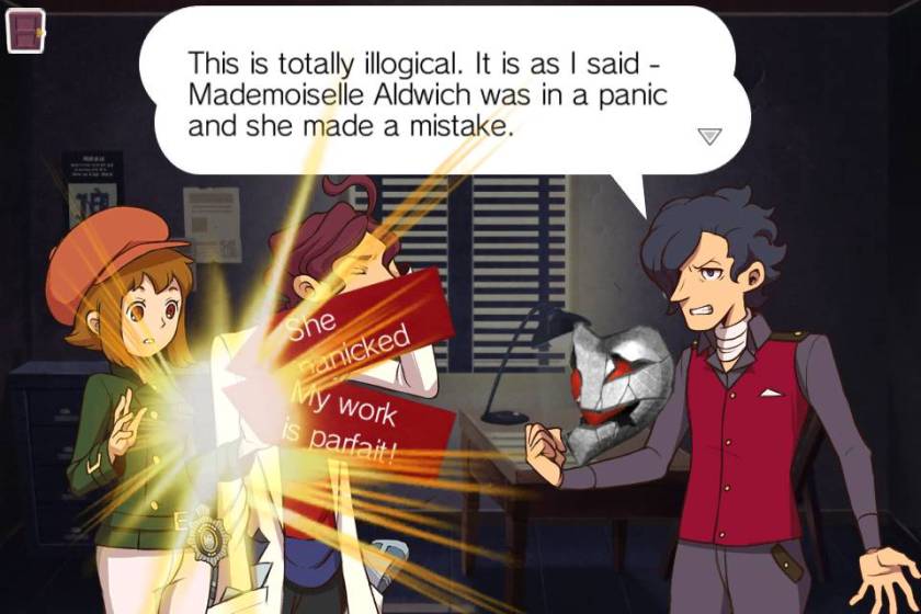 When under the gun, suspects will quite literally throw arguments at Lucy and Al. --Courtesy GamesPress