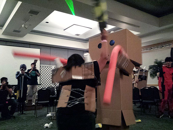 11-T2M cardboard mega-brawl 20141122