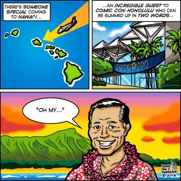 George Takei will be a featured guest at Comic-Con Honolulu July 29-31. (Image courtesy Comic-Con Honolulu)